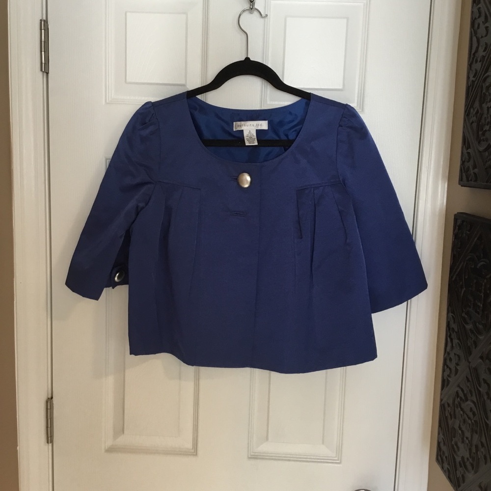 Navy Button Smock Jacket